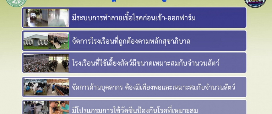 5 องค์ประกอบพื้นฐานของ มาตรฐานฟาร์มเลี้ยงสัตว์